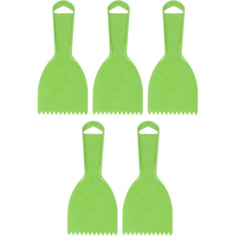 Grattoir à mastic, ruban adhésif souple en plastique, outil pour peindre les cloisons sèches. Ensemble vert de 5 pièces. (1/5)