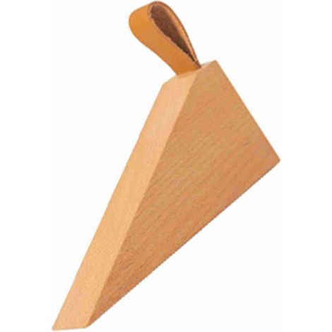 Rutschfester und geräuschloser Türstopper aus Buchenholz mit Halteleiste, ideal für Schlafzimmer oder Büro. (1/5)