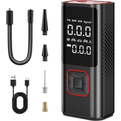 Gonfleur pneus portable 6000mAh avec affichage LED , garantie à vie (1/5)