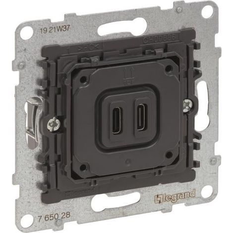 Legrand Seano Einsatz 2f USB-Ladegerät Weiß 2 Anschlüsse Type-C