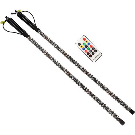 2 wasserdichte RGB-LED-Streifen mit 20 Farben für Geländewagen, Fahnenmast mit Fernbedienung, Offroad-Beleuchtung (1/5)