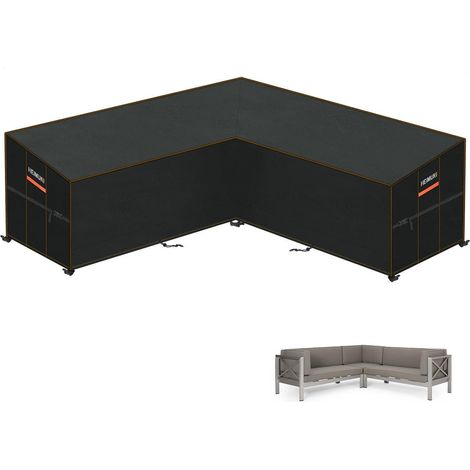 Gartenmöbel Abdeckung L-Form Sofa Wasserdicht Winddicht mit Belüftung, UV-Schutz (1/5)