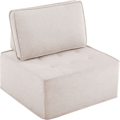 Poltrona modulare monomposto beige in tessuto MODENUIT (1/5)