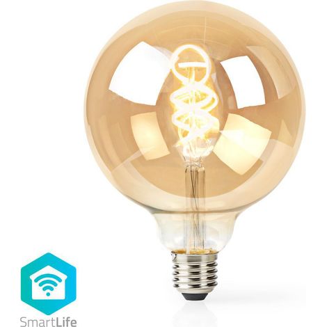 Nedis WIFILT10GDG125 Wi-fi Warm Tot Koel Wit Led Filamentlampgedraaid E27 G125 5.5 W 350 Lm (1/5)