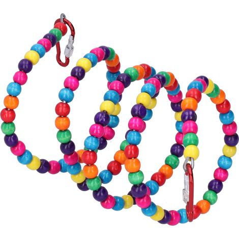Vogelsitzstange, flexibles Seil, bunte Schaukel, Hängekäfig, Kauspielzeug, Kletterzubehör (1/5)