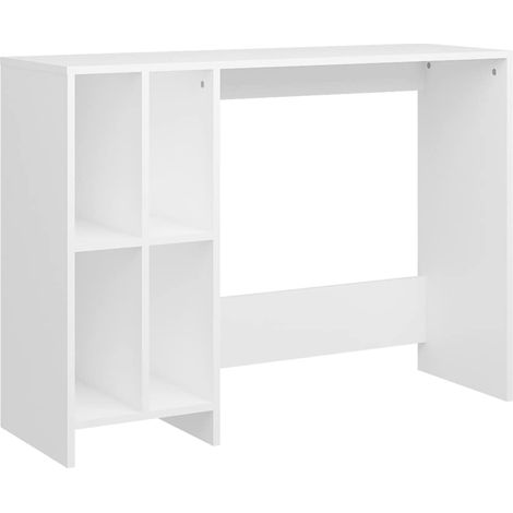 Maison Exclusive - Escritorio notebook madera contrachapada blanc (1/5)