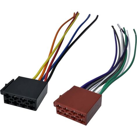 Trade Shop - Set 2 Iso Hembra Bloque Adaptador Conector Para Autorradios 160mm - (1/3)