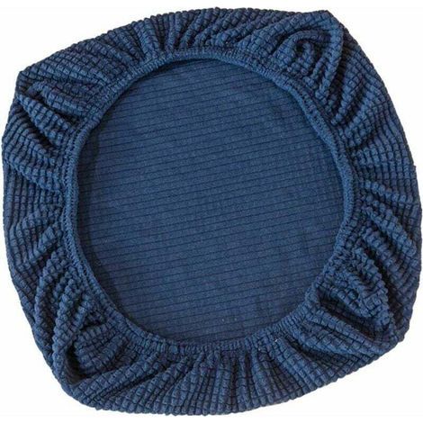 Pair Housse extensible Housse de siège pour chaise de bureau Chaise de bureau pivotante Chaise pivotante, Bleu foncé (1/4)