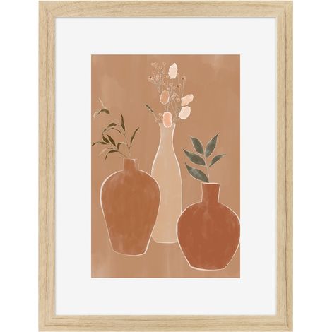 Image encadrée Flower 30x40 cm recyclable, visuel imprimé sans solvant - fabriqué en France (1/4)