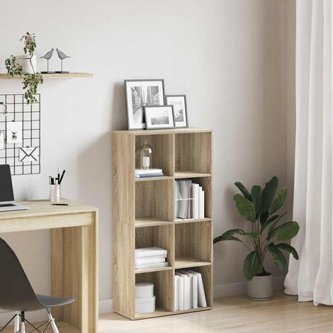 Bibliothèque/Buffet Étagère de Rangement - pour Bureau Salon Chambre Cuisine Chêne sonoma 66 x 30 x 130 cm Aggloméré BV573184 - BonneVie (1/5)