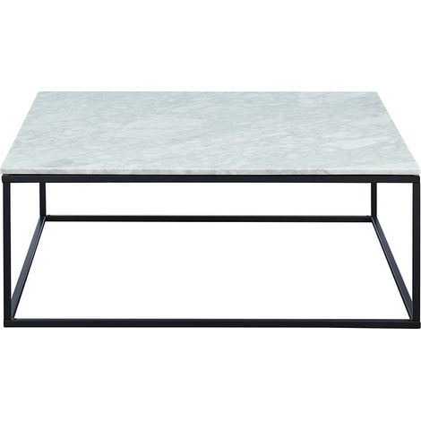 Tavolino quadrato design in Marmo e Metallo Bianco e Nero - ARETHA di Pascal MORABITO (1/4)