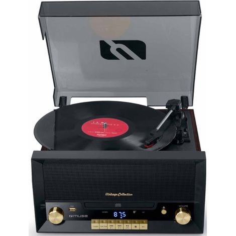 Giradischi stereo disco/cd/usb a 3 velocità 33/45/78t - MT112W - Muse (1/4)
