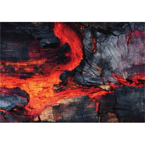 Fototapete Abstraktion Feuer Holz 150x105 cm Einfache Montage Exklusives Design (1/5)