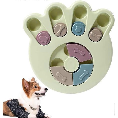 Puzzle-Futterautomat für Hunde, Hillylolly Lernspielzeug für Hunde, interaktives Hundespielzeug, Leckerli-Spender für Hunde, Futternapf mit Fressbremse, Futterautomat, Slow Down Pets (grün) (1/3)