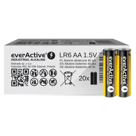 LR6 40PAK (20x2) everActive Industrial Alkaline (1/2)