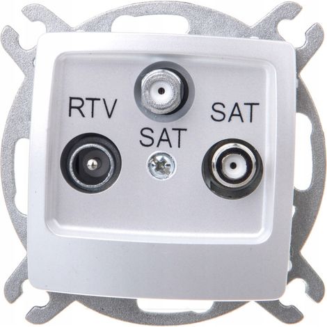 Prise d'antenne Karo RTV-SAT-SAT, argent nacré GPA-S2S/m/43