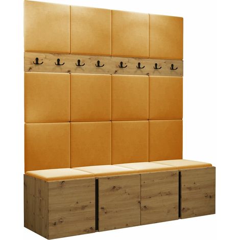 Conjunto para recibidor Pinis V, Manila 32, 186x168x46cm, Tapiz, Aglomerado laminado, Colocada, Montada en la pared (1/5)