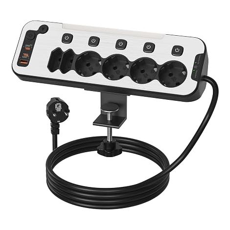 Desktop Power Strip Extension Cable 2 m (1/5)