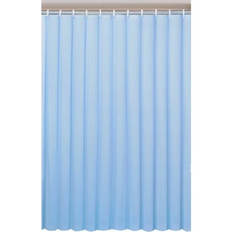Rideau de douche 180x180cm, PEVA, bleu