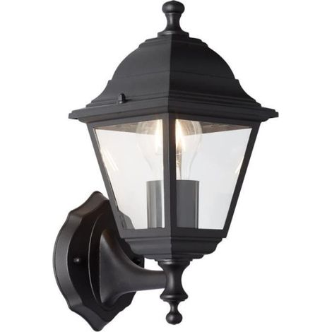 Applique extérieure montante NISSIE - BRILLIANT - noir métal/verre - E27 1x60W (1/3)