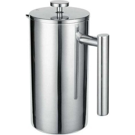 Presse française en acier inoxydable 1 litre (5 tasses) Cafetière thermos double , XU,paroi isolée Presse à café avec filtres de remplacement et instructions Presse a cafe - KZQ (1/4)