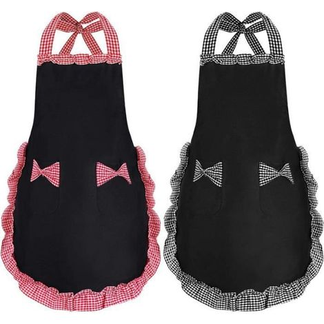 Tablier de cuisine - - 2 Pcs - Coton et polyester imperméables - Poches pratiques - Durable (1/5)