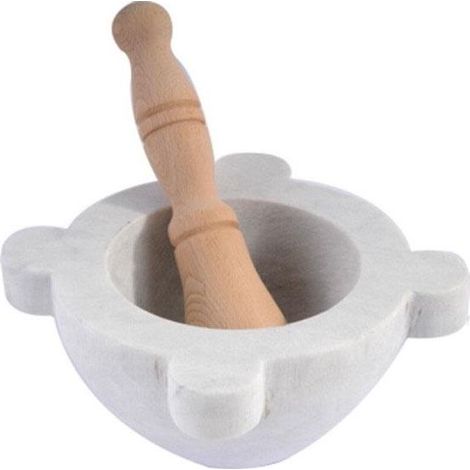 Mortaio Marmo C/Pestello Legno 10