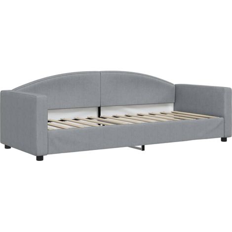 vidaXL Letto da Giorno Grigio Chiaro 80x200 cm in Tessuto