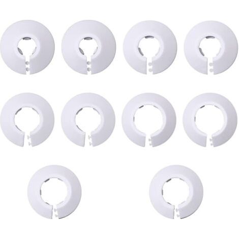 Jusch – Lot de 25 rosaces décoratives pour radiateur – 5 tailles 12/16/20/25/32mm – Plastique haute qualité – Installation simple