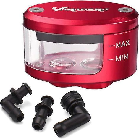Réservoir d'huile de frein et d'embrayage pour moto Honda Varadero XL1000 XL125 - avec support et accessoires (rouge) (1/5)