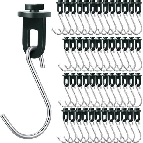 Crochet Pour Serre - Fixation Twist Clip + Crochet En Forme De S - Pour Suspension De Plantes Et Câbles En Serre - Lot De 50 Pièces (1/5)