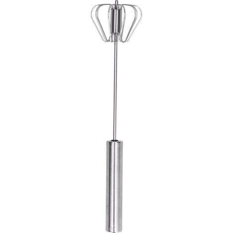 Fouet à œufs semi-automatique en acier inoxydable, petit batteur à main pour cuisine, 30 cm. (1/5)