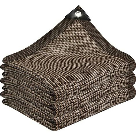 Filet D'ombrage 6 Broches Protection Rayons 90-95% UV Voile Ombrage,Serres Filet Coupe-Vent avec Oeillets,Rayons Toile D'ombrage Extérieur,2x8m