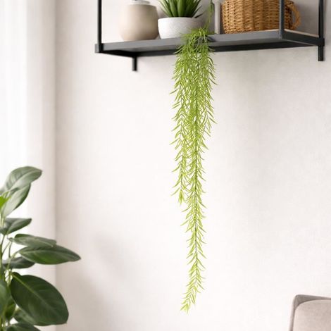 Artificial 100cm Trailing Rhipsalis Hanging Plant Light Green Tips (1/5)