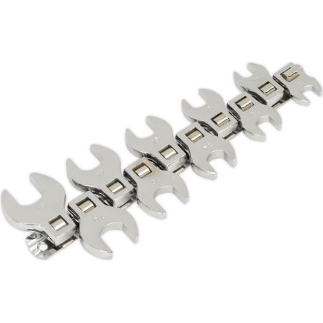 Sealey Crows Foot Open-End Spanner Set 10pc 3/8""Sq Drive Metric S0866