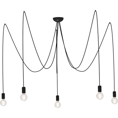 Lampadario a sospensione Nowodvorski Spider nero 5xE27 (1/2)