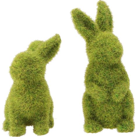 Flocking Hase Dekofigur Für Ostern Sitzen Stehen Garten