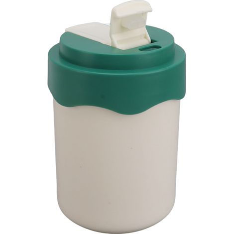 Mug isotherme à double paroi en acier inoxydable 304, gobelet portable sous vide avec paille, 450 ml, vert
