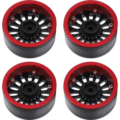 4 moyeux de roue en métal avec capuchon à vis pour crawler RC Traxxas / Axial / Hsp / Redcat / Tamiya / HPI (1/5)