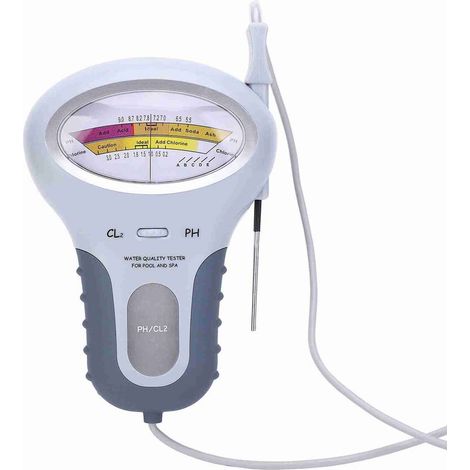 Testeur PH Piscine Electronique Mesure PH et Chlore Analyseur Professionnel de Chlore et de PH PC-102B CL2 avec Analyseur de Qualité de l'eau à Sonde pour Piscine SPA (1/5)
