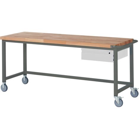 Etabli mobile STIER Premium avec 1 tiroir, lxPxH 2 000x700x880 mm (1/4)