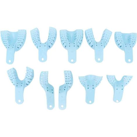 Vassoi dentali in plastica perforata – Confezione da 10 per protesi dentarie, un accessorio clinico essenziale