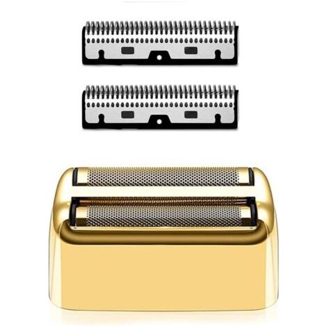 Ricambi per testina di rasoio elettrico, lamina e lama di ricambio compatibili con il rasoio a lamina metallica BaBylissPro Barberology FX, modello FXFS1/FXFS2 (oro)