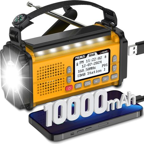 Radio Dab+/FM Portable, Radio de Survie Dynamo Solaire (1/5)