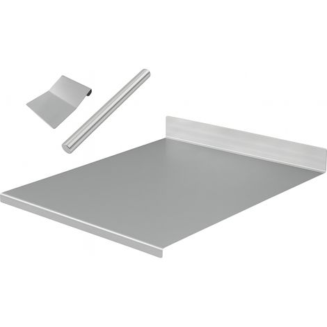 ZOIMANIA - Spianatoia con Tarocco e Mattarello - Inox - Cucina - Profondità 55 - Dimensione Spianatoia: L 100 x P 55 x 7cm x 3cm