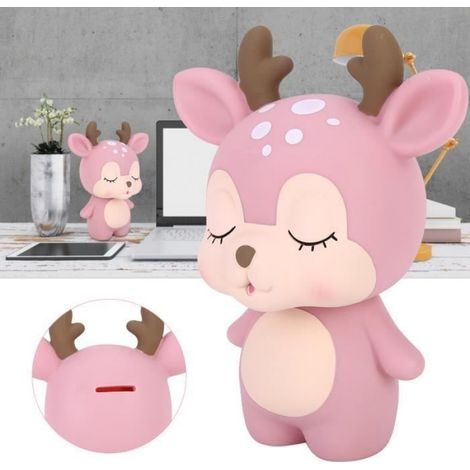 Tirelire - Cerf - Plastique Souple - 15 x 10 x 19,3 cm - Pour Enfant - 1 Pièce (1/4)