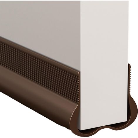 Door Draught Excluder PVC Flexible Door Draught Excluder for Bottom of the Door - Weather and Noise Blocker (Brown) (1/5)