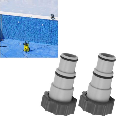 Lot de 2 adaptateurs pour pompe de filtration Intex, filetage 1,25" vers 1,5", type A, à vendre. (1/5)
