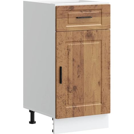 Mobile da cucina funzionale e regolabile Porto 40 x 46 x 81 cm in legno composito con finitura effetto legno anticato 020050260