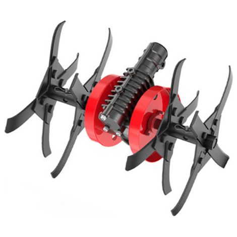 Roue de terre lâche cultivateur Coupe-houe Lames de tondeuse Montage de tête de transfert d'excavation Engrenage 9 dents Tube Ø26 mm (1/5)